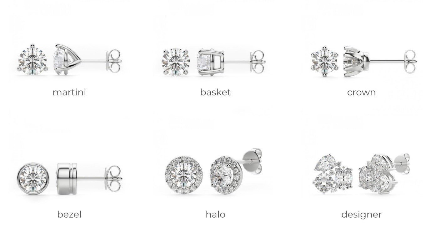 Diamond stud earrings for the holidays...