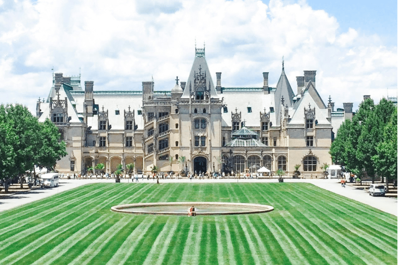 the Biltmore Estate in Asheville on a sunny day