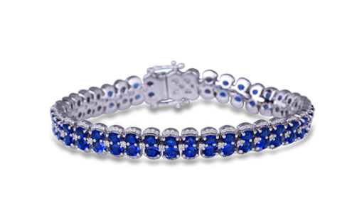 A white gold sapphire bracelet from Fana, available at Windsor Jewelers.