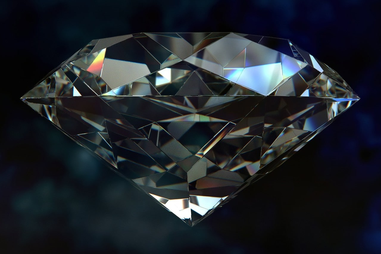 ultra-close up image of a diamond