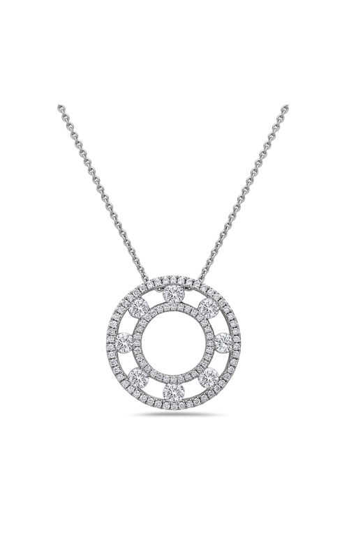 Floating Diamond Pave Circle Pendant