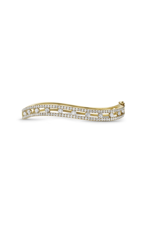 Curved Floating Diamond Bangle