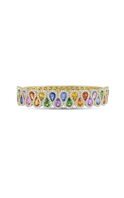 Ribbon Multi Color Pear Shape Bangle