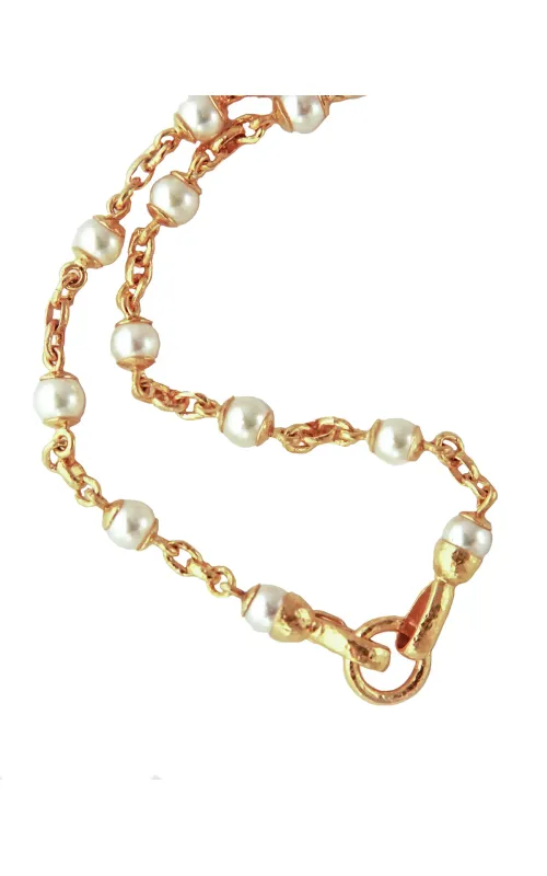 Elizabeth Locke Akoya Pearl and Treviso Link Necklace