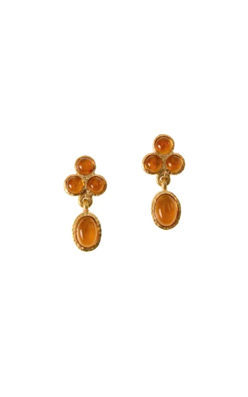 Elizabeth Locke Citrine Drop Earrings