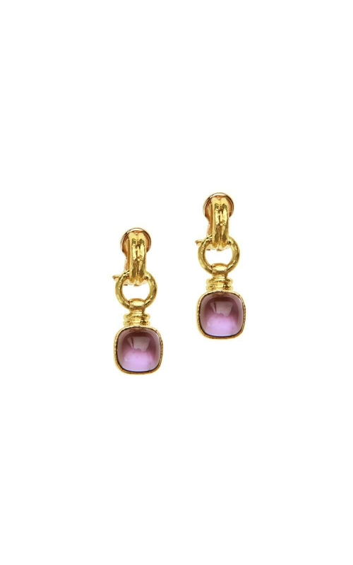 Amethyst Double Band Cheerio Earrings