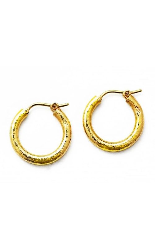 Small Hammered Hoop Earrings