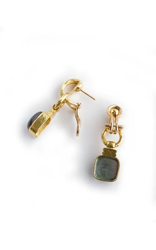 Elizabeth Locke Labradorite Drop Earrings