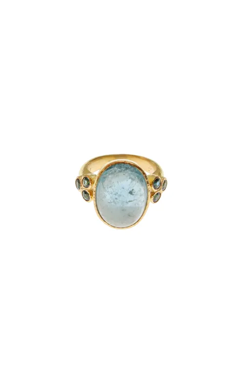 Elizabeth Locke Blue Tourmaline Ring