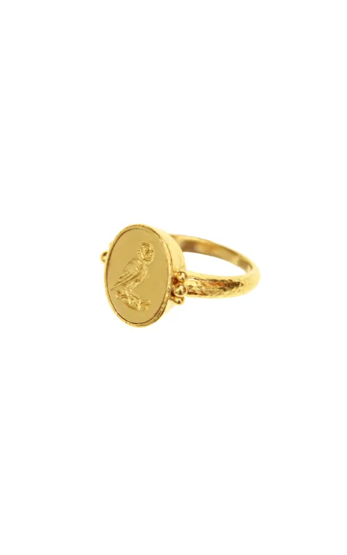Elizabeth Locke Gold 'Owl' Ring