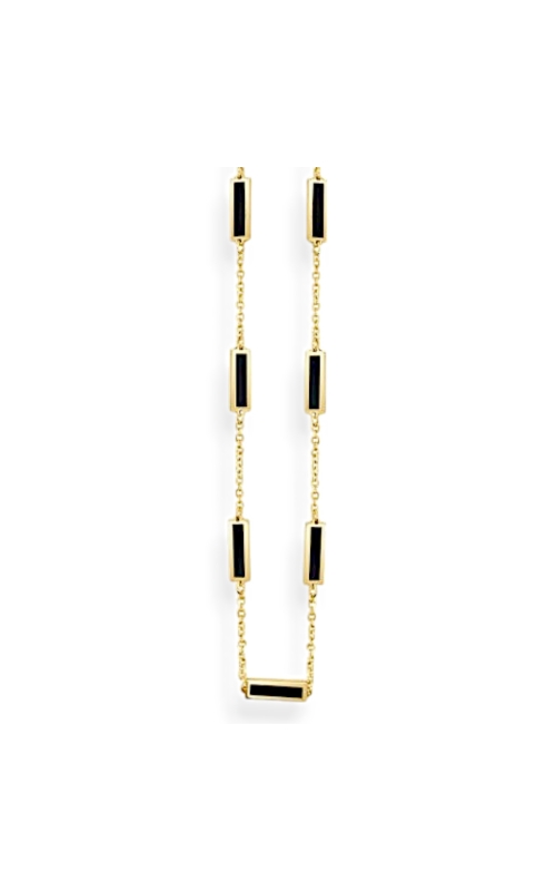 Seventeen Stations 18 Black Onyx Inlay Necklace