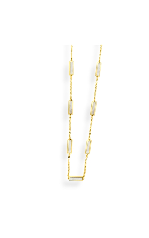 Seventeen Stations 18 White Mother of Pearl Inlay Necklace