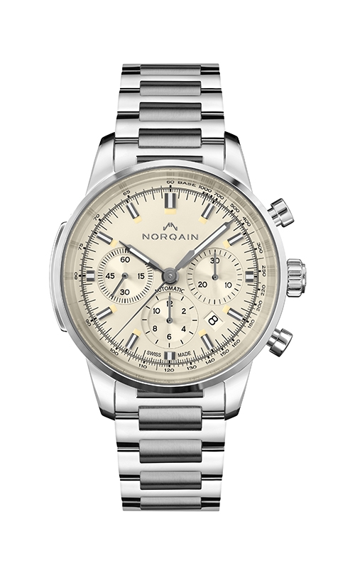 Norqain Freedom 43 mm Cream Dial Stainless Steel Strap