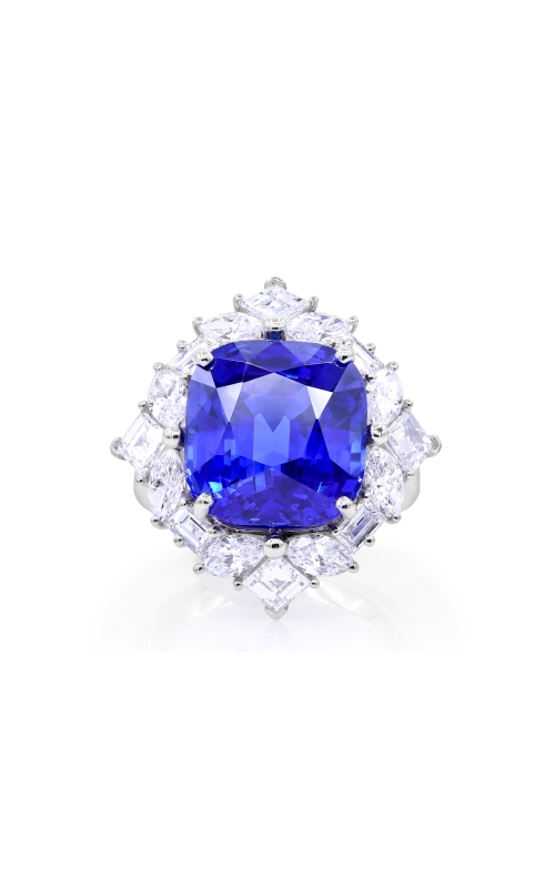 Platinum 14.24ctw Royal Blue Ceylon Sapphire Ring