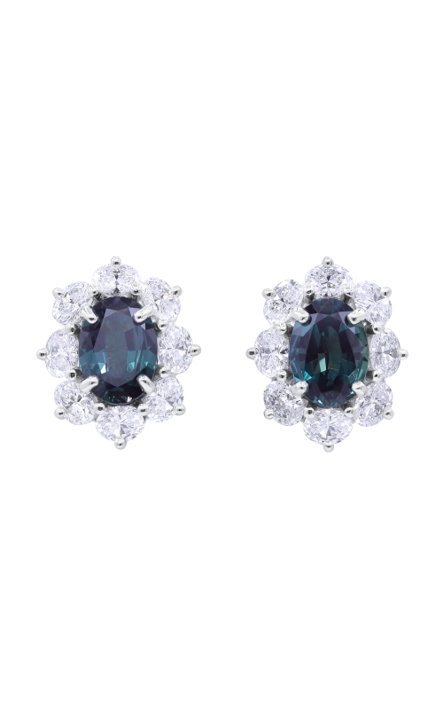 Platinum 3.69ctw Brazilian Alexandrites Earrings