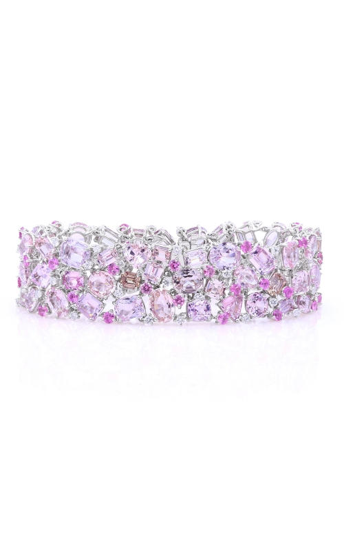 Platinum 71.96ctw Shape No Heat Parparadscha Bracelet