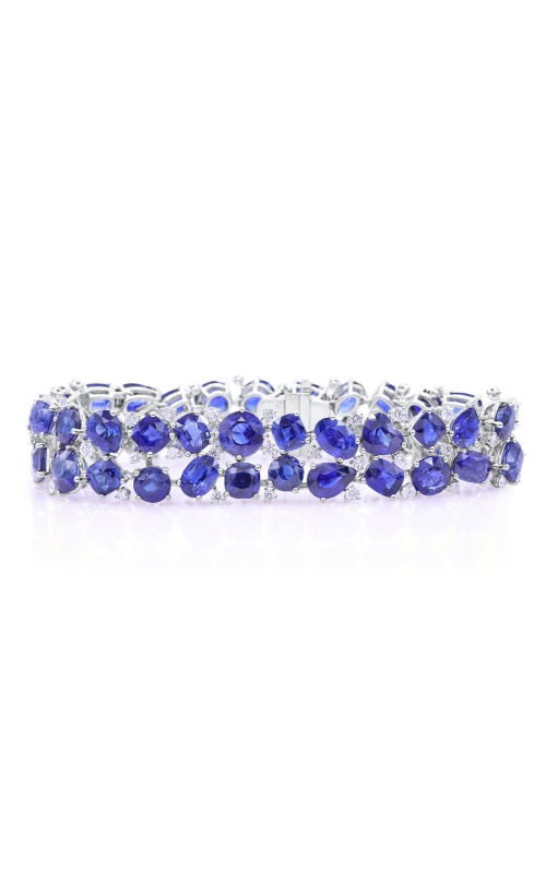 Platinum 65.42ctw Shape Sapphires Bracelet