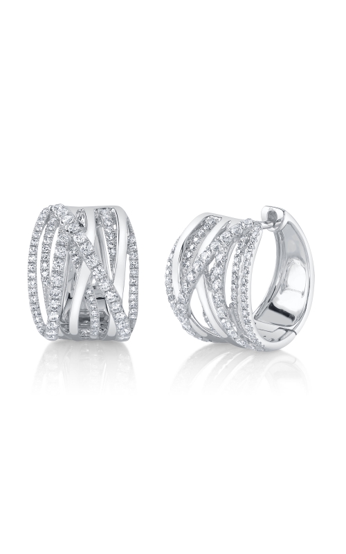0.83CT Diamond Bridge Hoop Earrings