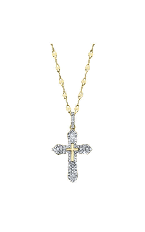 0.17CT Diamond Pave Cross Sparkle Chain Necklace