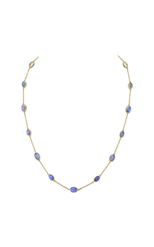 18K Yellow Gold Multi Station Double Sided Ethiopian Opal Chain